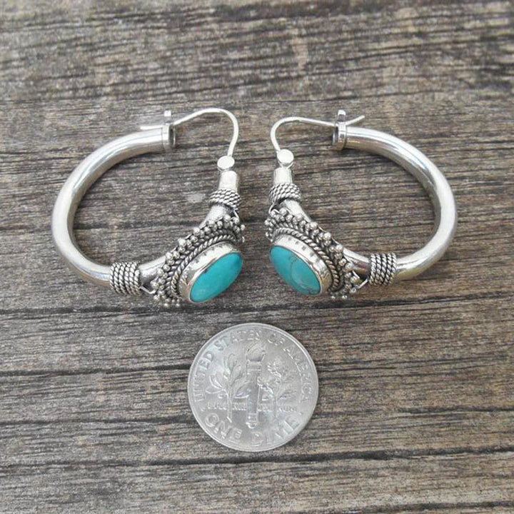 Pendientes Retro Turquesa Chic