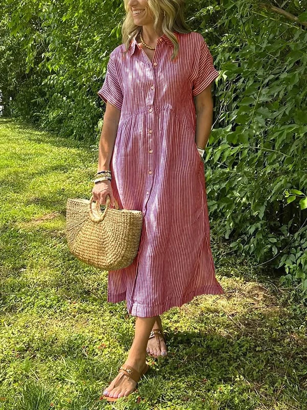 Mia | Vestido a Rayas Elegante