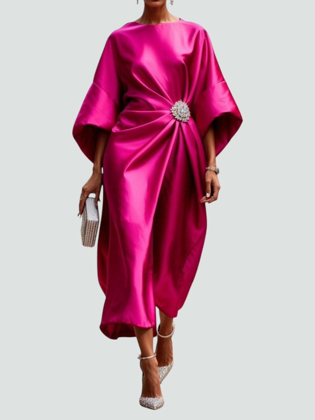 Dolores | Elegante Vestido Midi Fluido para la Noche