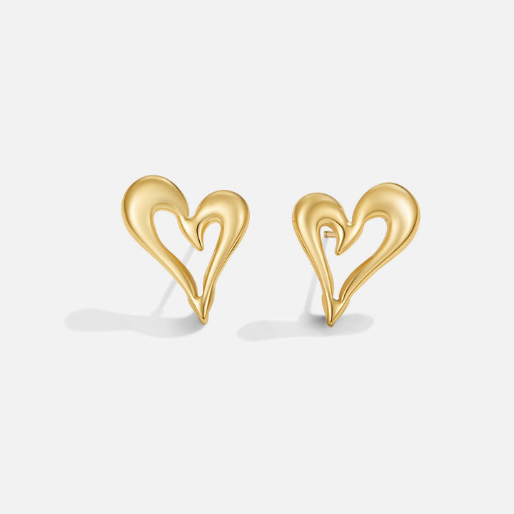 Pendientes de corazón Celine Gold