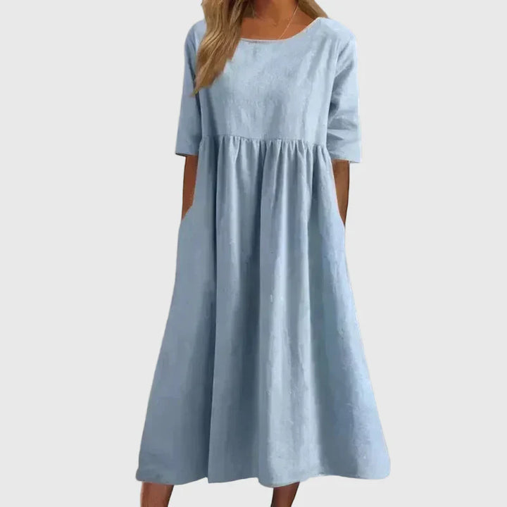 Joy | Vestido Midi Atemporal Fluyente
