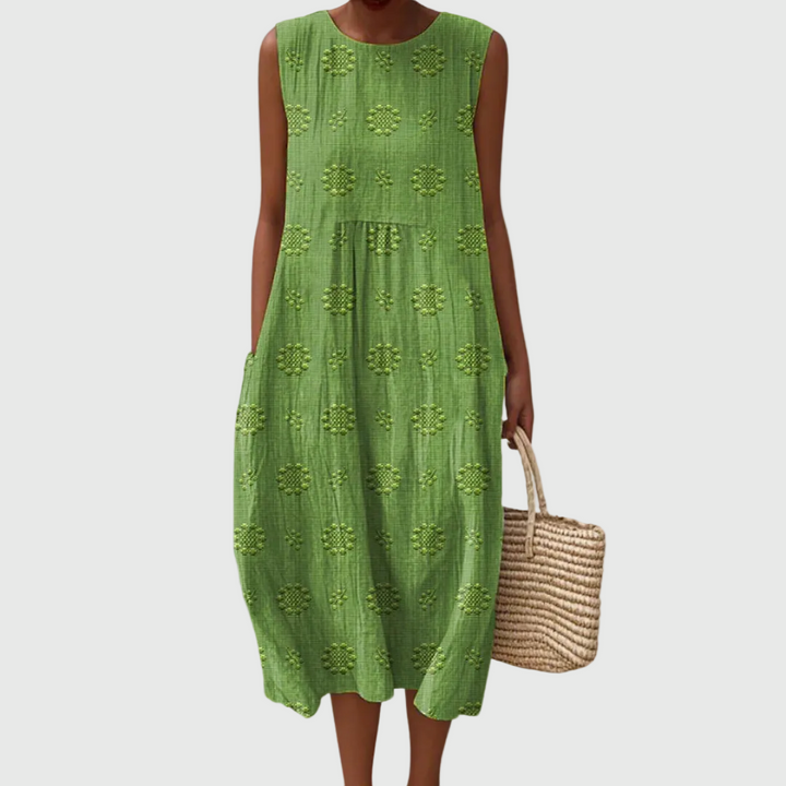 Teresa | Elegante Vestido Midi Sin Mangas