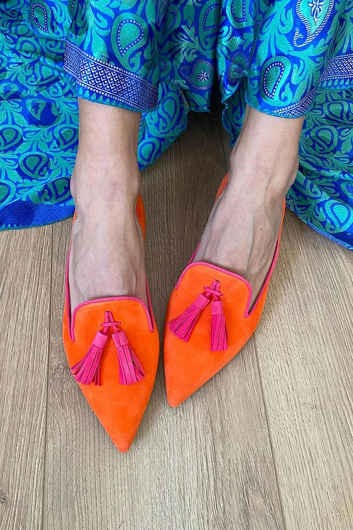 Portia - Mocasines Boho con Flecos Elegantes