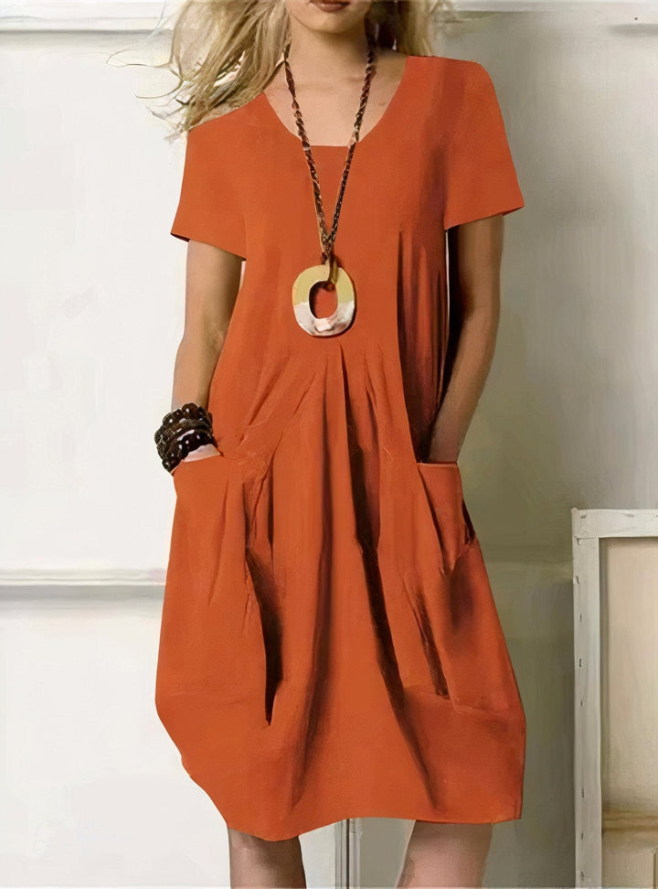Isabelle | Vestido de Algodón Casual con Bolsillos