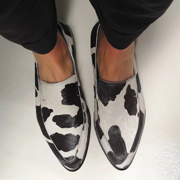 Becca - Zapatos con Diseño de Piel de Vaca