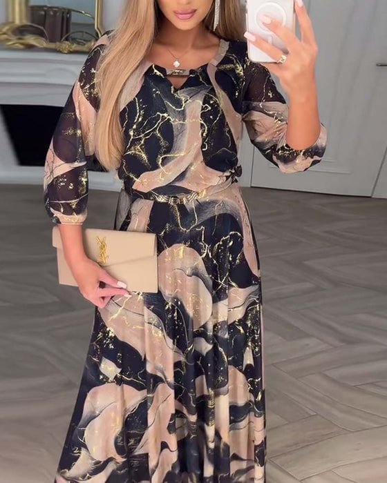 Camille | Vestido Elegante Impreso