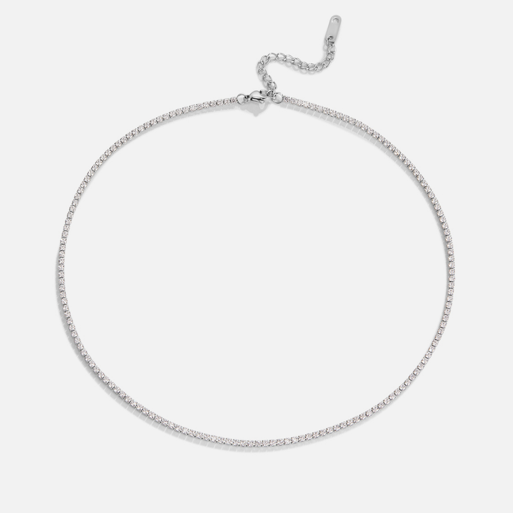 Collar de Cristal Lexi Silber