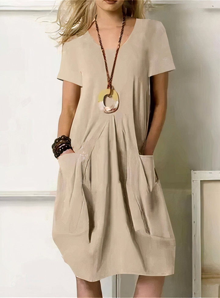 Isabelle | Vestido de Algodón Casual con Bolsillos