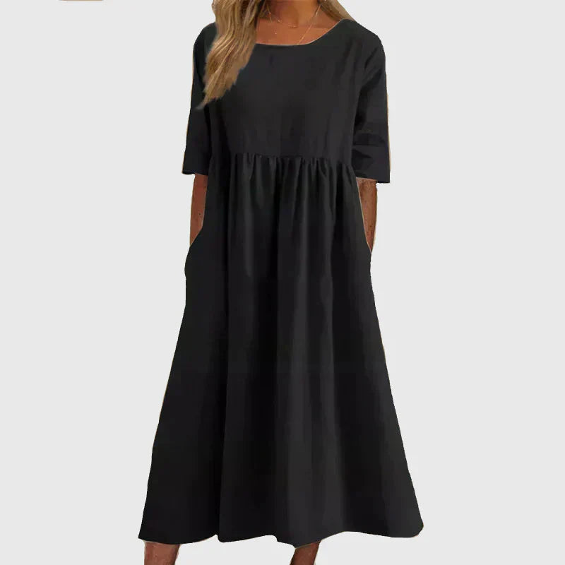 Joy | Vestido Midi Atemporal Fluyente