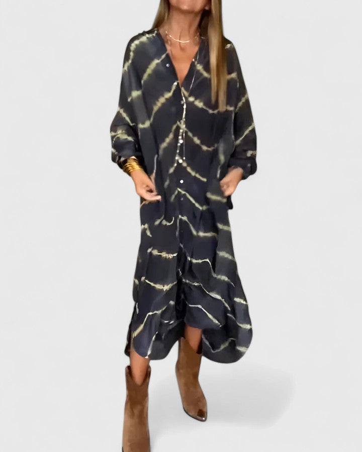 Amelie™ | Elegante Vestido Maxi a Rayas Boho