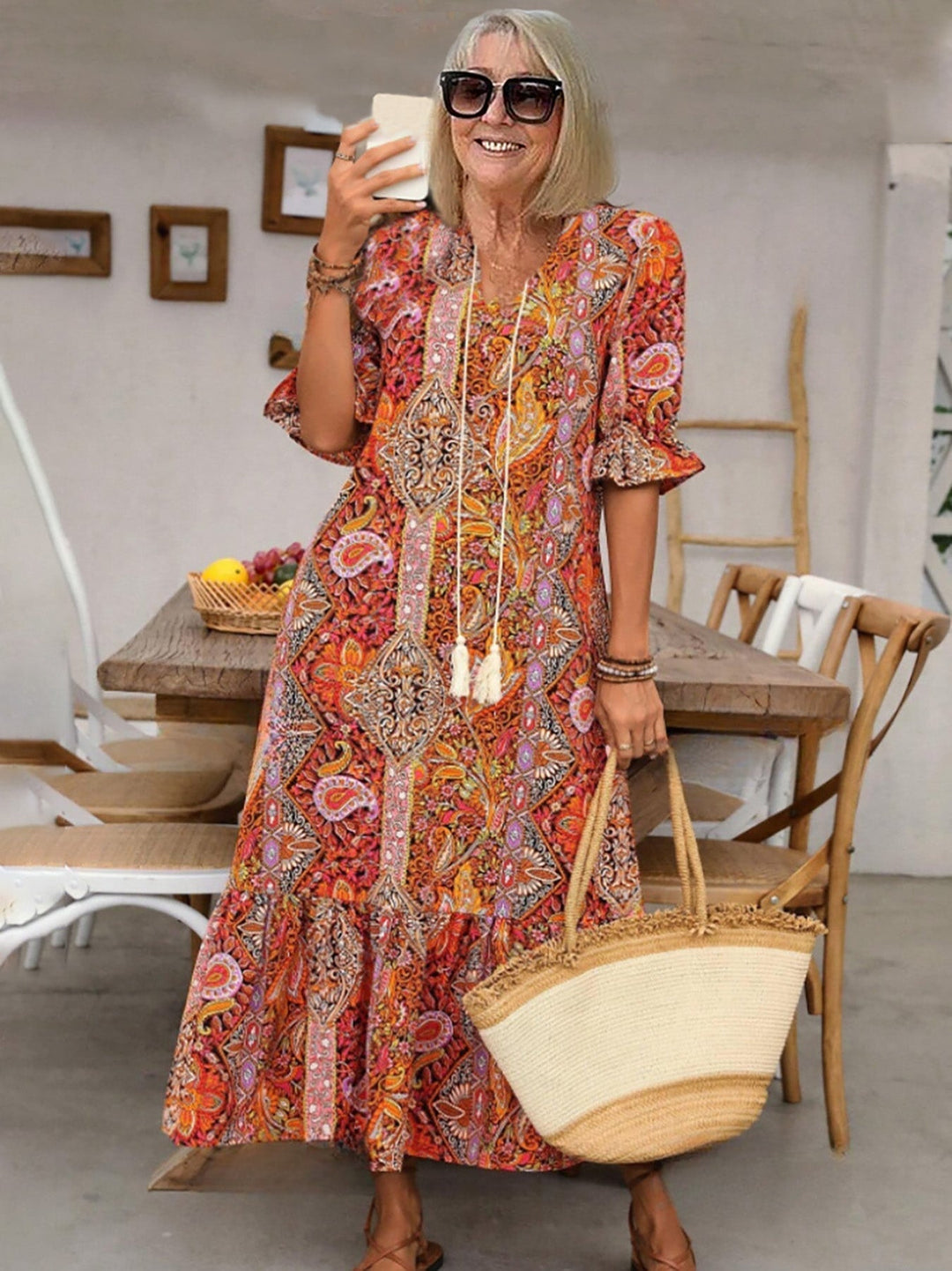 Gene | Vestido Midi Boho Grace