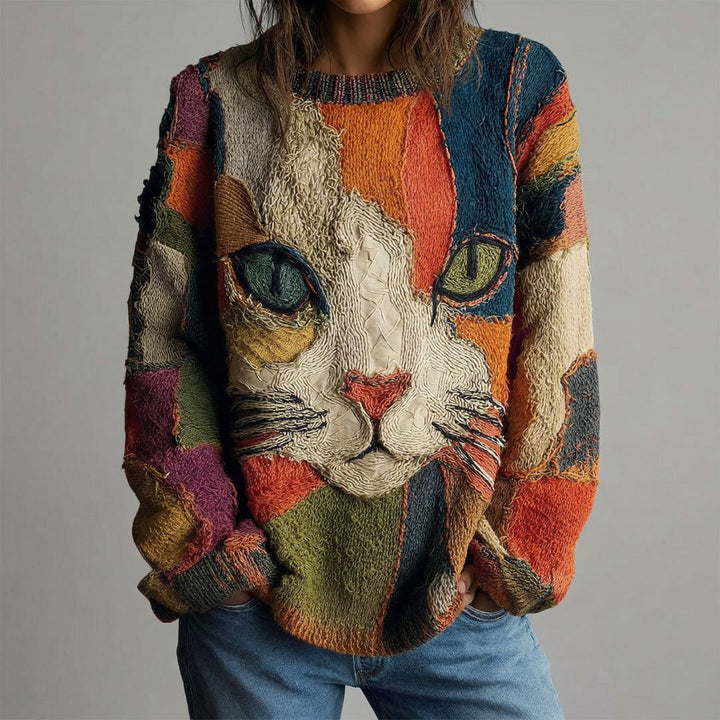 Nuria | Suéter Gato Artístico