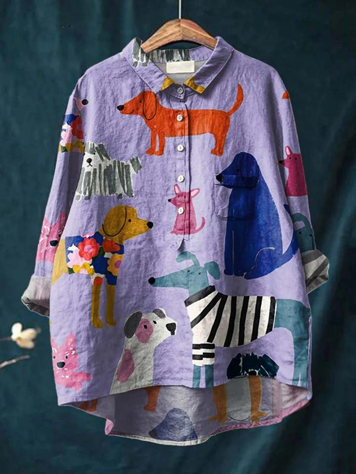 Coralie | Camiseta Casual de Arte para Perros de Mujer