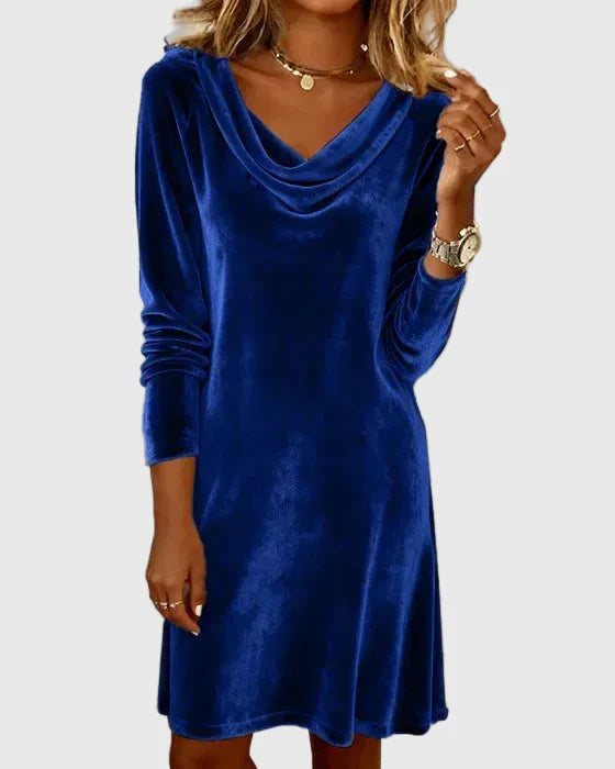 Frosina | Vestido de Terciopelo Ajuste Suelto
