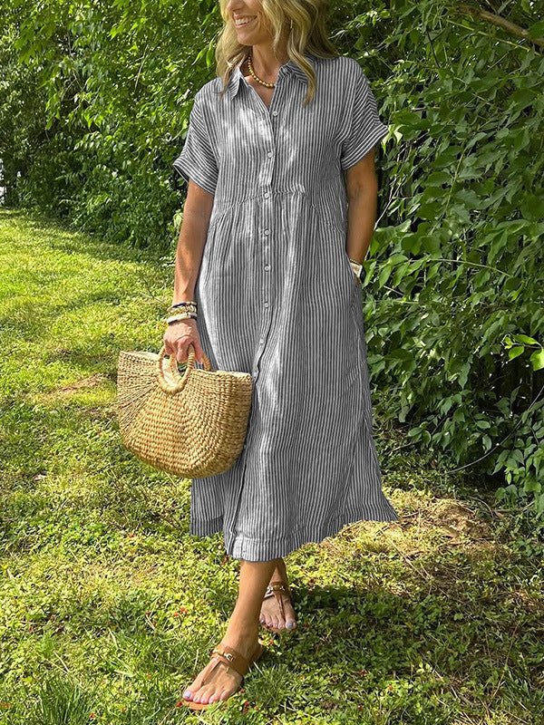 Elena | Vestido Camisero Relajado