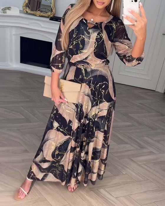 Camille | Vestido Elegante Impreso