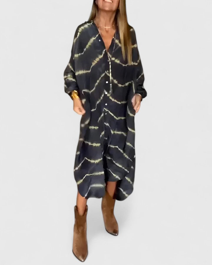 Amelie™ | Elegante Vestido Maxi a Rayas Boho