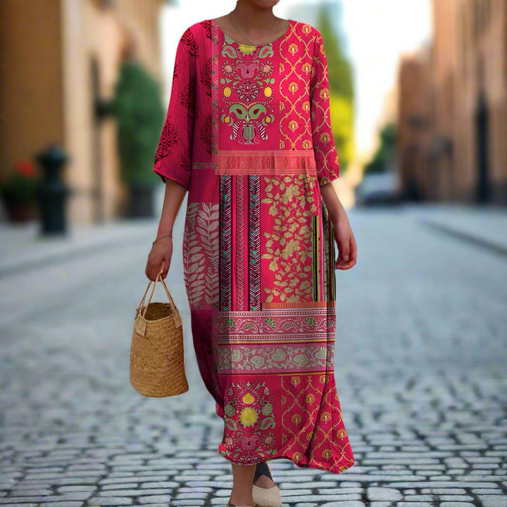 Ellie | Vestido Maxi Boho Relajado con Elegancia Sin Esfuerzo
