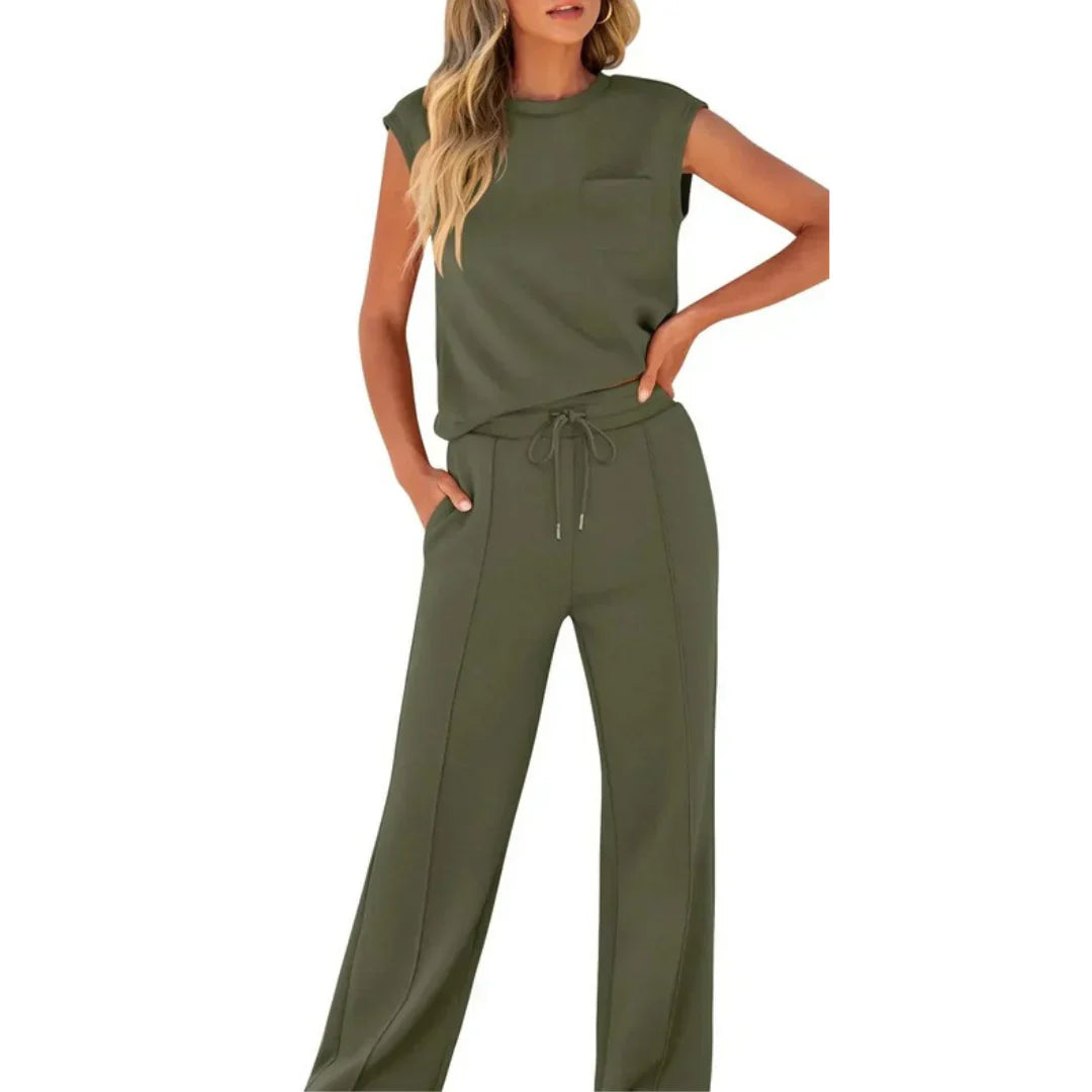 Elle | Conjunto de Lounge Suave Casual de Verano