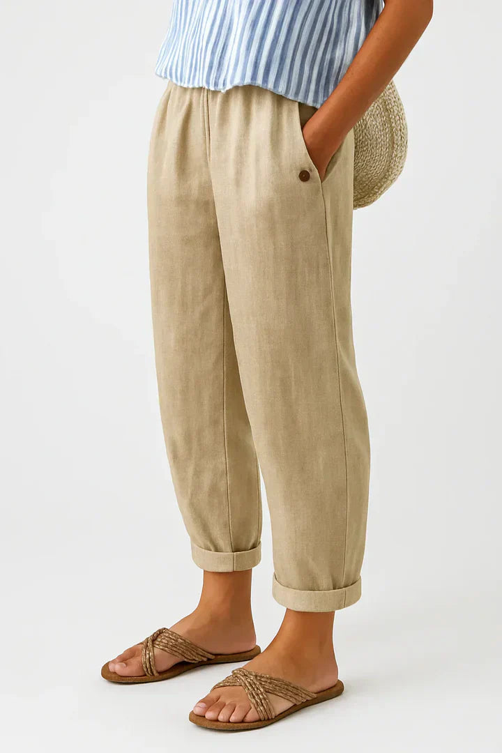 Romina | Pantalones de Lino-Algodón Atemporales
