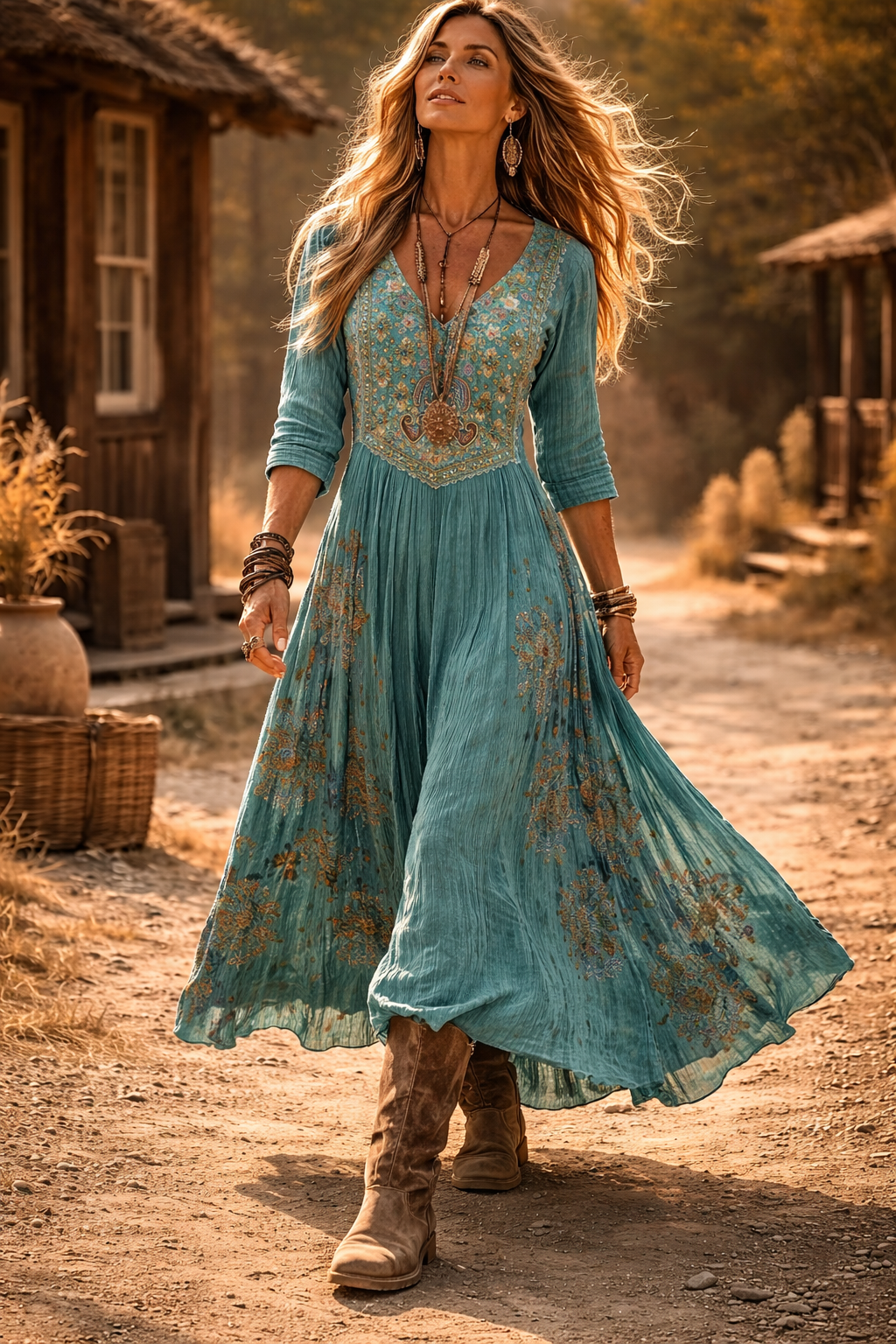 Sofía | Vestido Vintage de Manga Larga