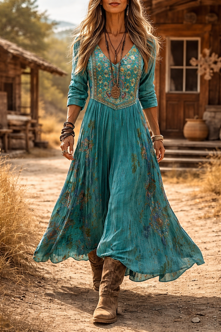 Sofía | Vestido Vintage de Manga Larga