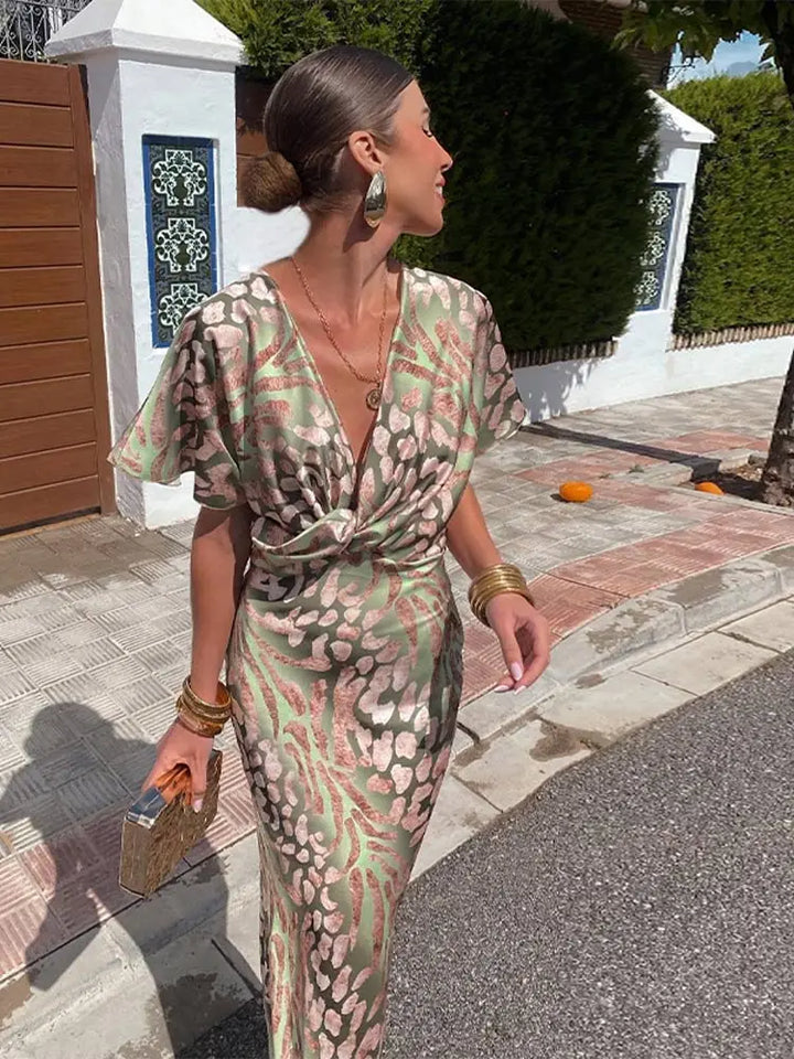 Inés | Vestido midi de cobre