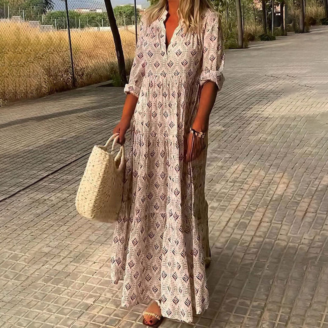 Nora | Vestido Maxi Boho Elegante