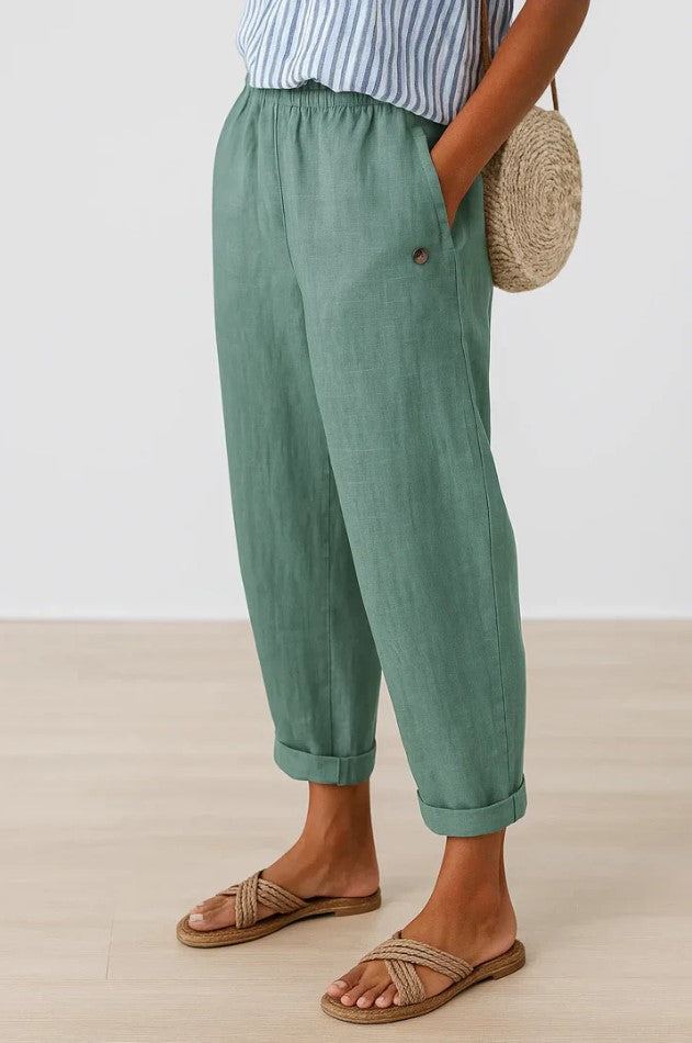 Romina | Pantalones de Lino-Algodón Atemporales