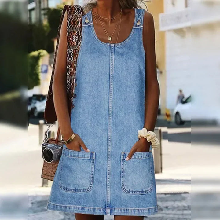 Sofia | Vestido de Verano de Denim Práctico y Ligero