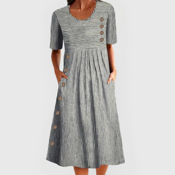 Wanda | Vestido Midi Rayado