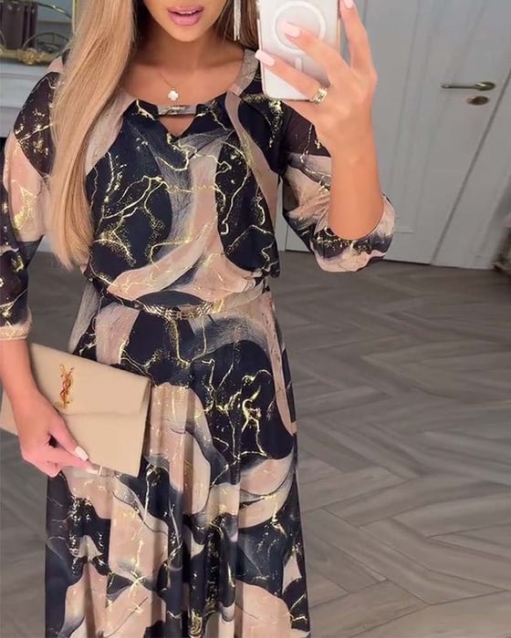 Camille | Vestido Elegante Impreso