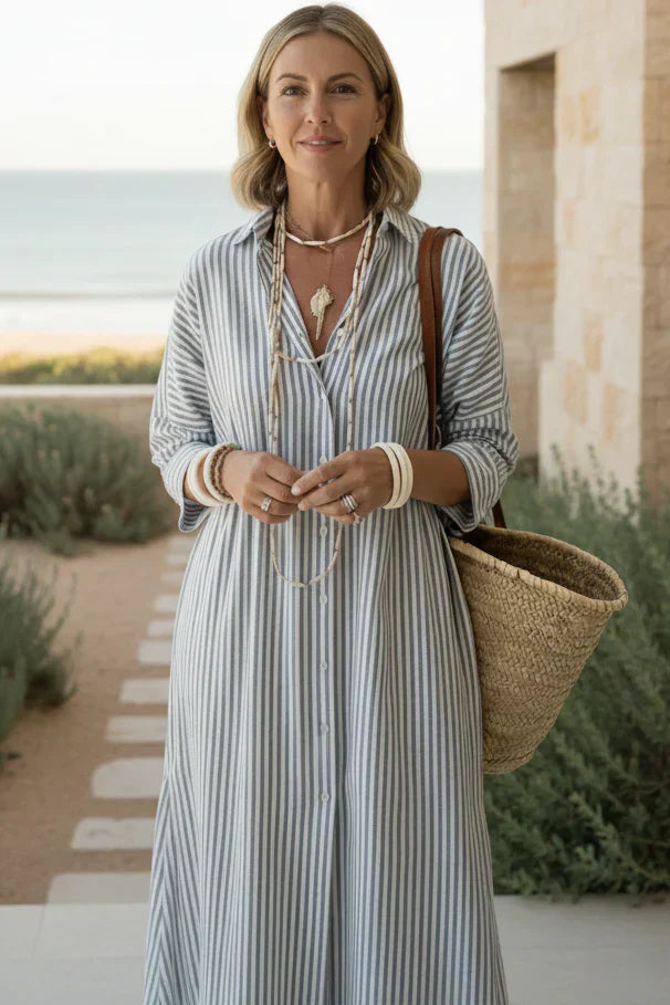 Elle | Camisa Vestido a Rayas
