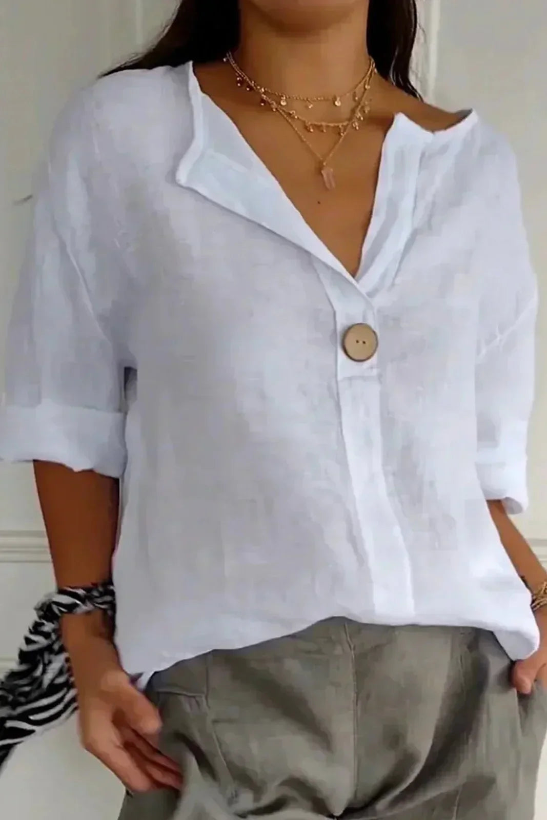 Zamma | Blusa Relajada con Escote en V