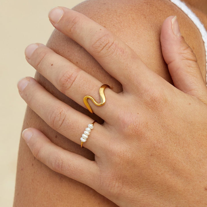 Silva - Anillo de perlas de agua dulce