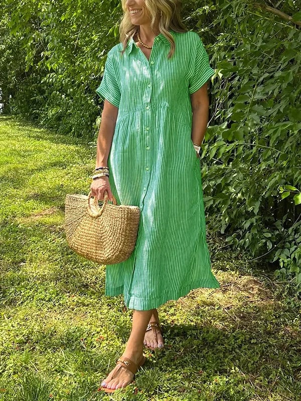 Mia | Vestido a Rayas Elegante