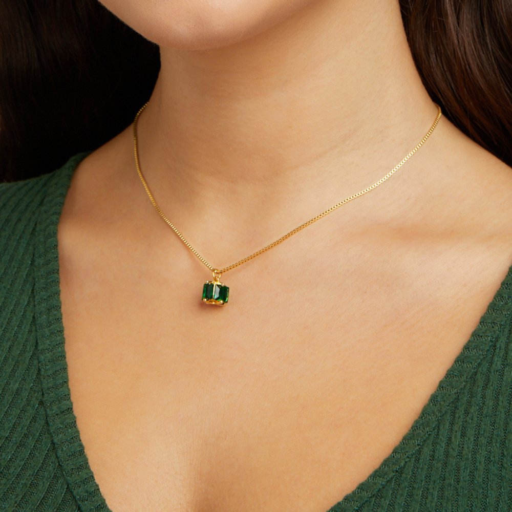 Collar de Cubo Esmeralda