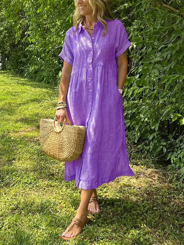 Mia | Vestido a Rayas Elegante
