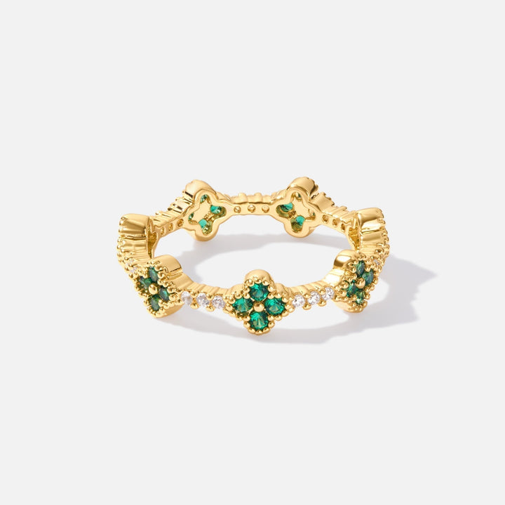 Abril - Anillo de Cristal de Trébol