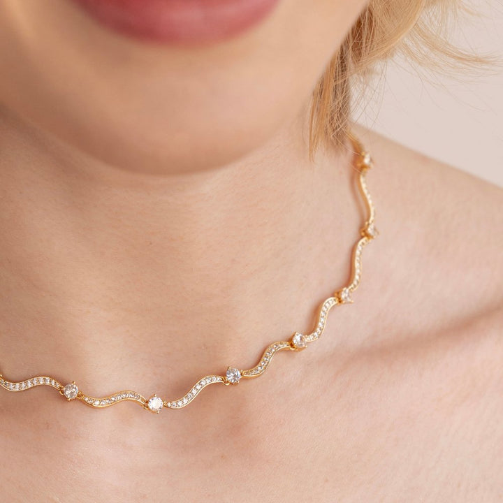 Collar de Ondas de Cristal Freya