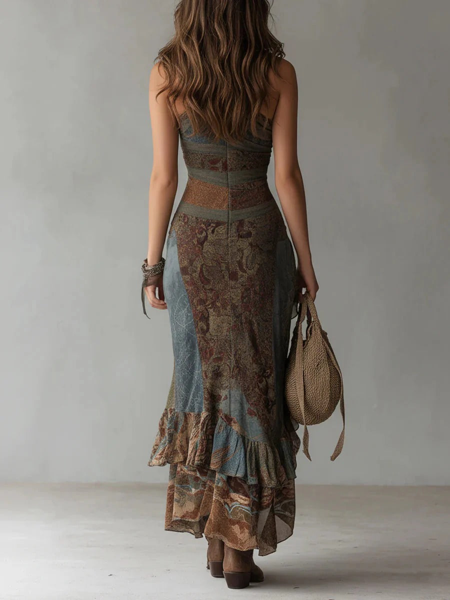 María | Vestido largo asimétrico