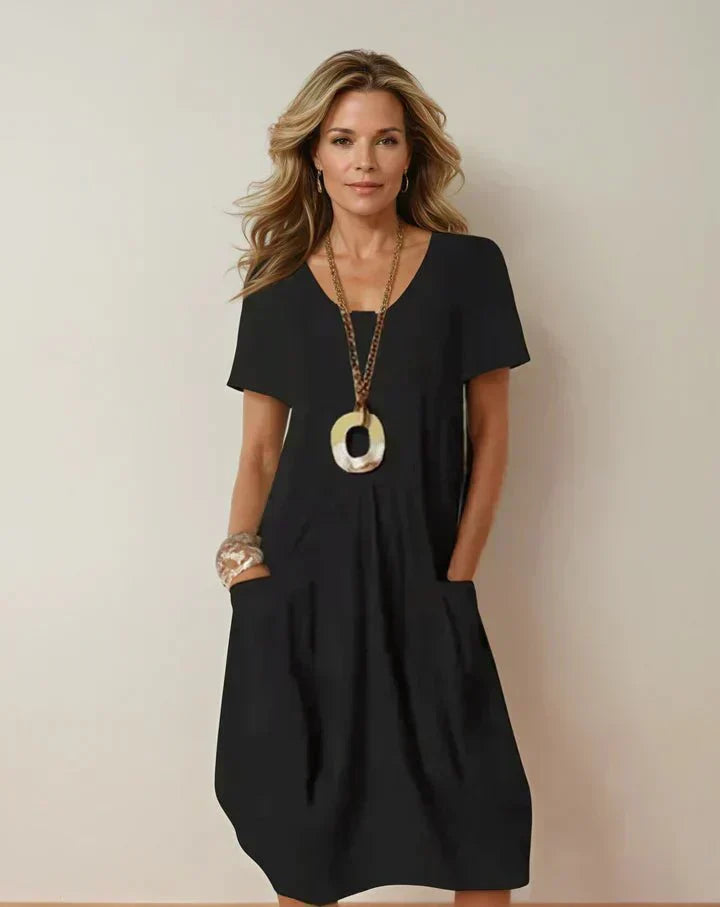 Isabelle | Vestido de Algodón Casual con Bolsillos