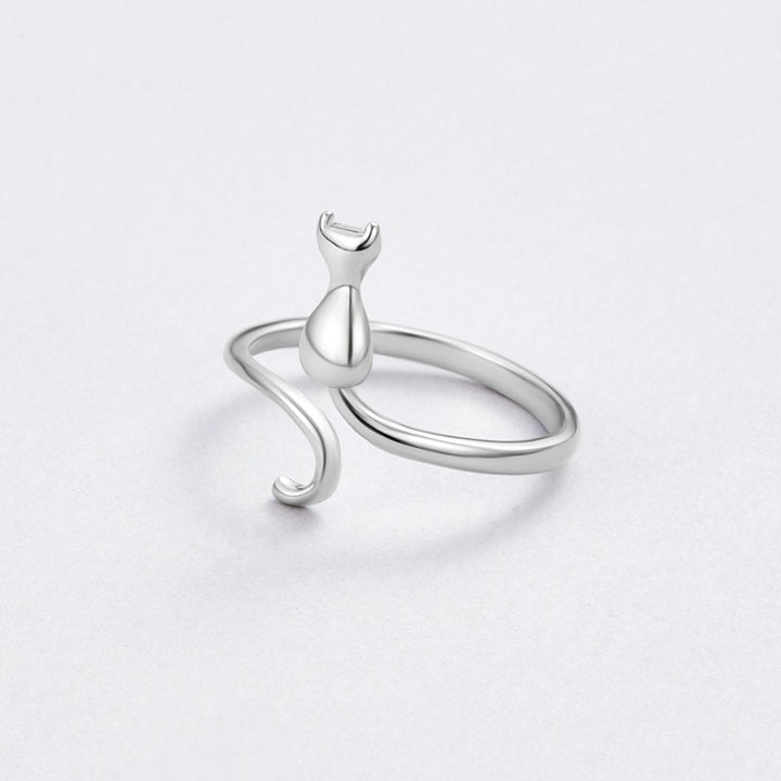 Anillo de plata Gato de Medianoche