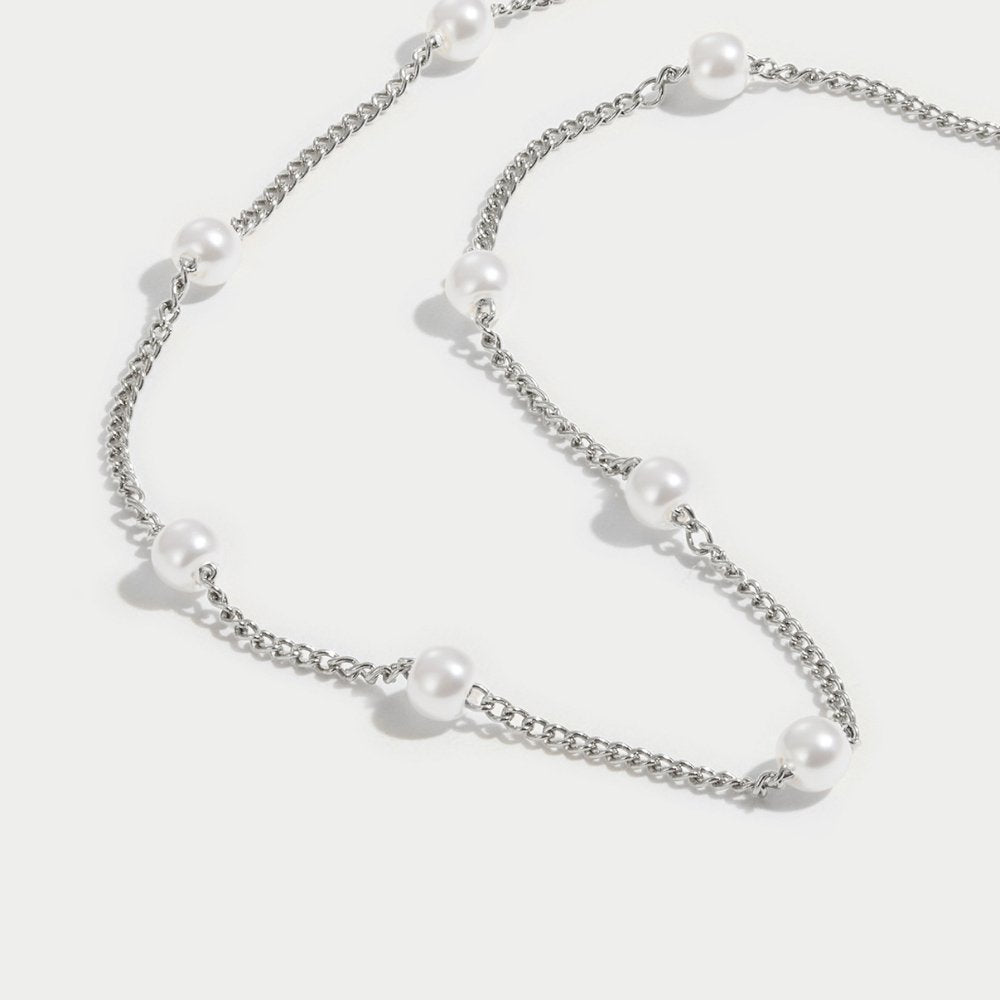 Collar de Perlas Nura de 18K Plata
