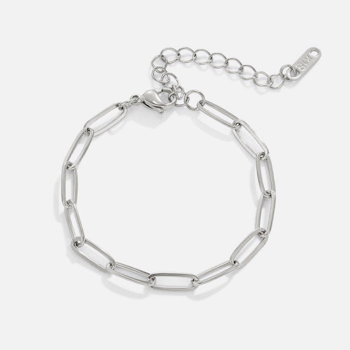 Pulsera de Clip de Oficina Plateada