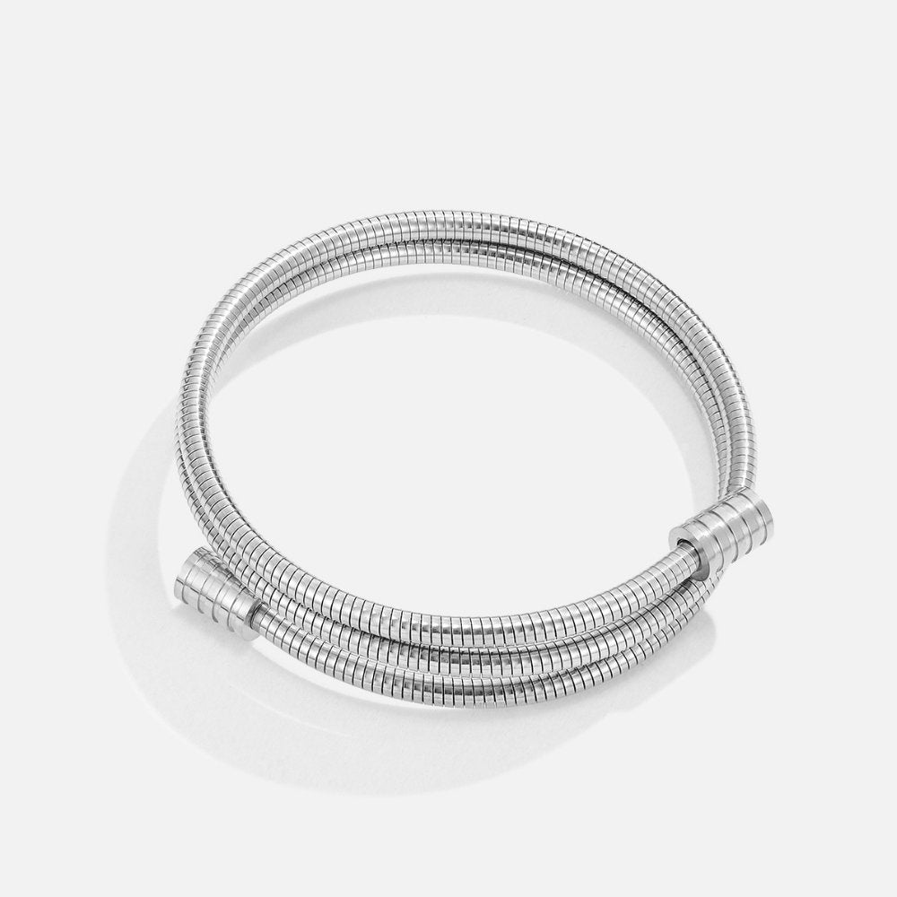 Pulsera de plata retorcida
